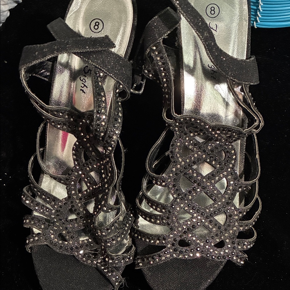 Elegant Black Strappy Sandals